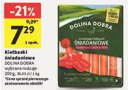 Intermarche Kiełbaski śniadaniowe DOLINA DOBRA oferta