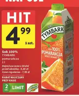 Intermarche Sok 100% TYMBARK pomarańcza oferta