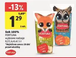 Intermarche Sok 100% FORTUNA oferta