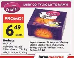 Intermarche Herbata O LA LA! wybrane rodzaje 75 torebek x oferta