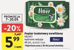 Intermarche Papier toaletowy nawilżany VELVET oferta