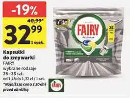 Intermarche Kapsułki do zmywarki FAIRY wybrane rodzaje oferta