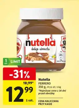 Intermarche Krem czekoladowo-orzechowy Nutella oferta