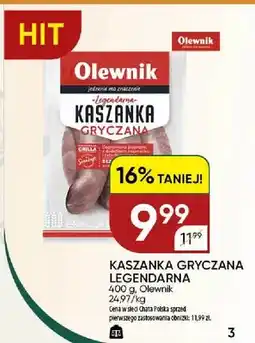Chata Polska Kaszanka gryczana legendarna Olewnik oferta