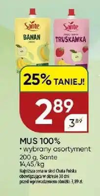 Chata Polska Mus 100% truskawkowy Sante wybrany asortyment oferta