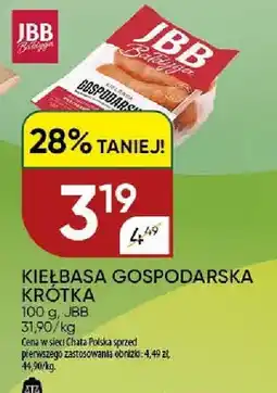 Chata Polska Kiełbasa Gospodarska Krótka JBB oferta