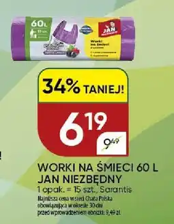 Chata Polska Worki na śmieci 60l Jan Niezbędny Sarantis oferta