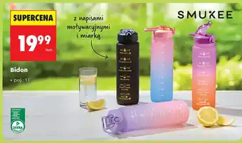 Biedronka Bidon Smukee z napisami motywacyjnymi i miarką oferta