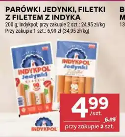Stokrotka Market PARÓWKI JEDYNKI, FILETKI Z FILETEM Z INDYKA oferta