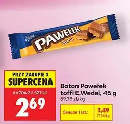 Biedronka Baton Pawełek toffi E.Wedel, 45 g oferta