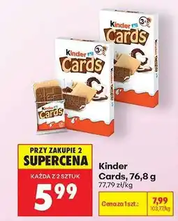 Biedronka Kinder Cards, 76,8 g oferta