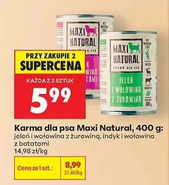 Biedronka Karma dla psa Maxi Natural, 400 g oferta