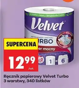 Biedronka Ręcznik papierowy VELVET TURBO oferta