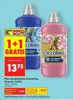 Biedronka Płyn do płukania Coccolino, 51 prań, 1,275 l oferta