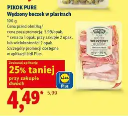 Lidl PIKOK PURE Wędzony boczek w plastrach oferta