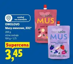 Lidl OWOLOVO Musy owocowe, XXL oferta