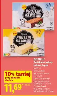 Lidl GELATELLI Proteinowe batony lodowe, 4×pak oferta