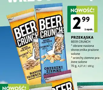 Przekąska BEER CRUNCH: obrane nasiona słonecznika prażone solone / orzechy ziemne prażone solone