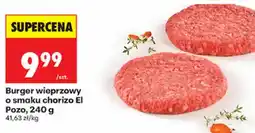 Biedronka Burger wieprzowy o smaku chorizo El Pozo oferta