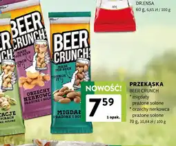 Intermarche Przekąska BEER CRUNCH: migdały prażone solone / orzechy nerkowca prażone solone oferta