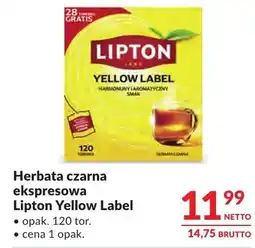 Makro Herbata czarna ekspresowa Lipton Yellow Label oferta