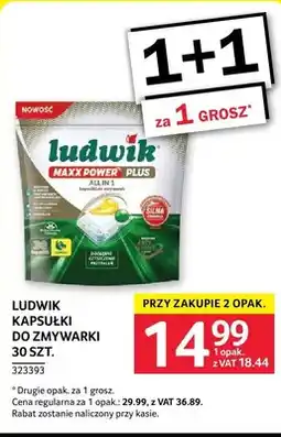 Selgros Kapsułki do zmywarki Ludwik Maxx Power Plus All in 1 30szt oferta