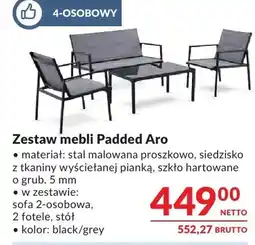 Makro Zestaw mebli Padded Aro 4-osobowy oferta