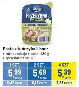 Makro Pasta z tuńczyka Lisner różne rodzaje oferta