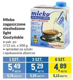 Makro Mleko zagęszczone niesłodzone light Gostyńskie oferta