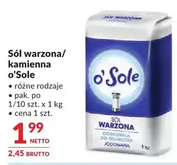 Makro Sól warzona/kamienna o'Sole różne rodzaje oferta