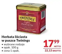Makro Herbata liściasta w puszce Twinings wybrane rodzaje oferta