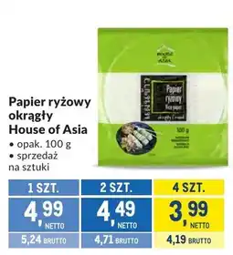 Makro Papier ryżowy okrągły House of Asia oferta