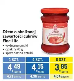 Makro Dżem o obniżonej zawartości cukrów Fine Life oferta