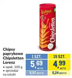 Makro Chipsy paprykowe Chipsletten Lorenz oferta