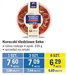 Makro Koreczki śledziowe Seko różne rodzaje oferta