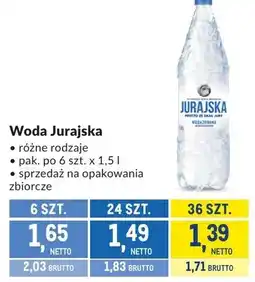 Makro Woda Jurajska różne rodzaje oferta
