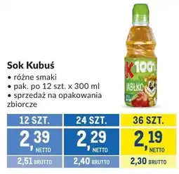 Makro Sok Kubuś różne smaki oferta