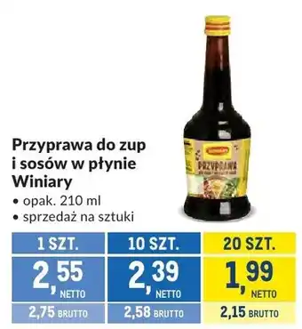 Makro Przyprawa do zup i sosów w płynie Winiary oferta