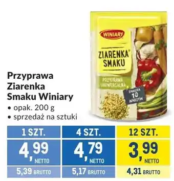 Makro Przyprawa Ziarenka Smaku Winiary oferta