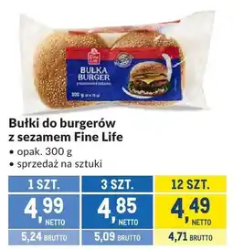 Makro Bułki do burgerów z sezamem Fine Life oferta