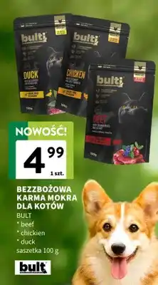 Intermarche Bezzbożowa karma mokra dla kotów Bult beef oferta