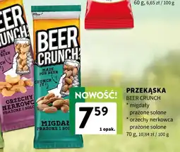 Intermarche Przekąska Beer Crunch migdały prażone solone oferta