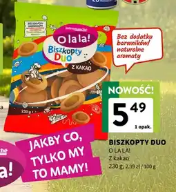 Intermarche Biszkopty Duo z kakao O La La! Intermarché oferta