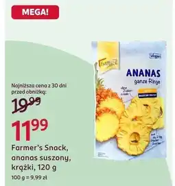 Rossmann Ananas suszony krążki Farmer's Snack oferta