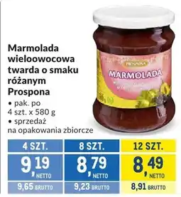 Makro Marmolada wieloowocowa twarda o smaku różanym Prospona oferta
