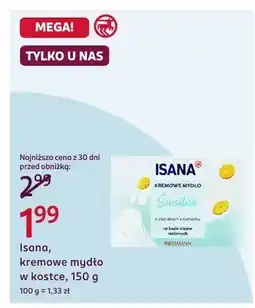 Rossmann Isana kremowe mydło w kostce Sensitive oferta