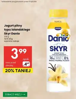 Delikatesy Centrum Jogurt pitny typu islandzkiego Skyr Danio wanilia oferta