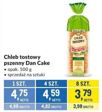 Makro Chleb tostowy pszenny Dan Cake oferta