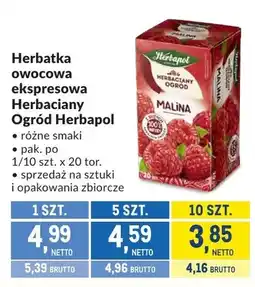 Makro Herbatka owocowa ekspresowa Herbaciany Ogród Herbapol różne smaki oferta