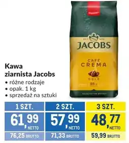 Makro Kawa ziarnista Jacobs Café Crema różne rodzaje oferta